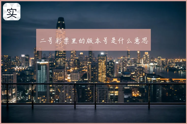 二号彩票里的版本号是什么意思